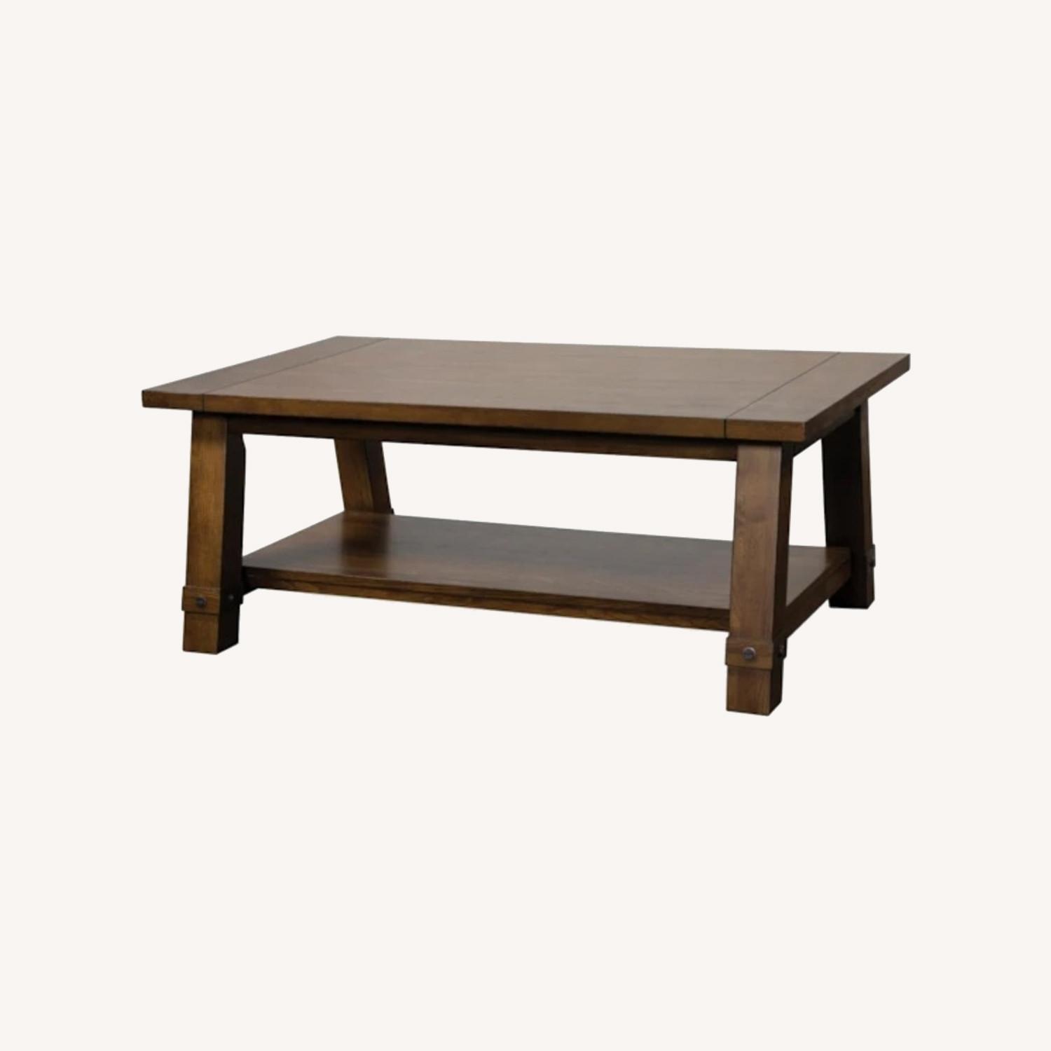 Randolph Brown Wood Rectangle Coffee Table  - image-0