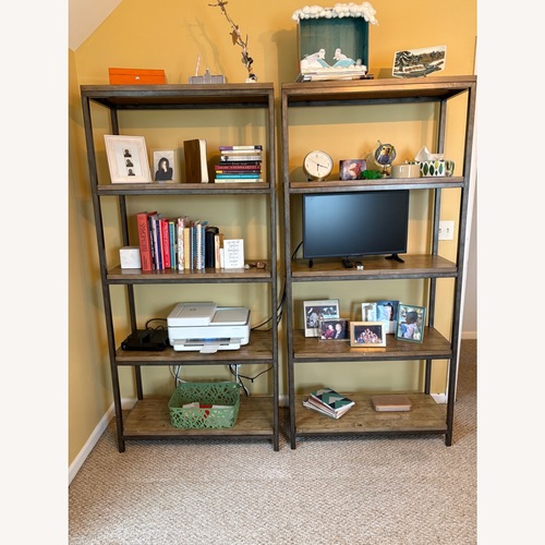Used Wood and Metal Bookshelves  for sale on AptDeco