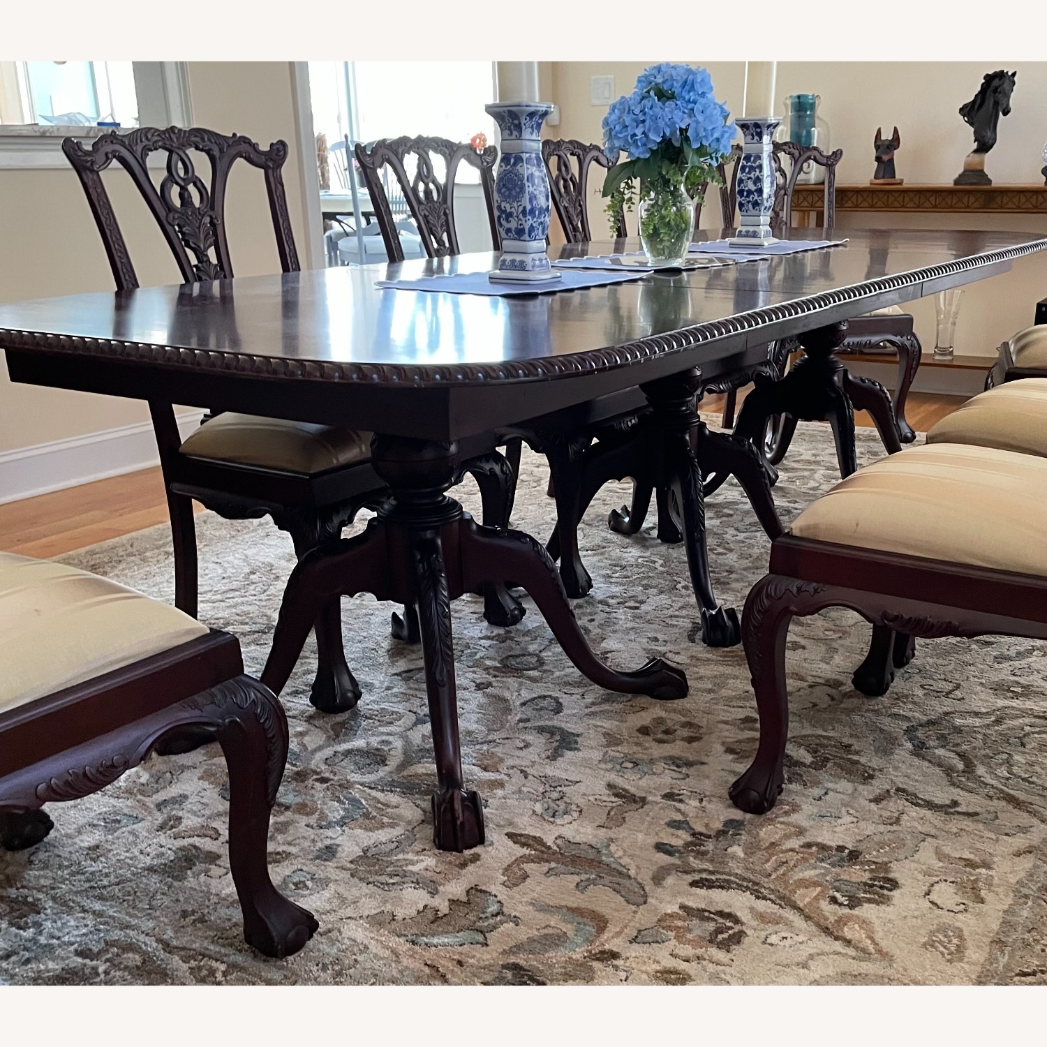 Maitland Smith Mahogany Chippendale Dining/Conference Room Set - image-1