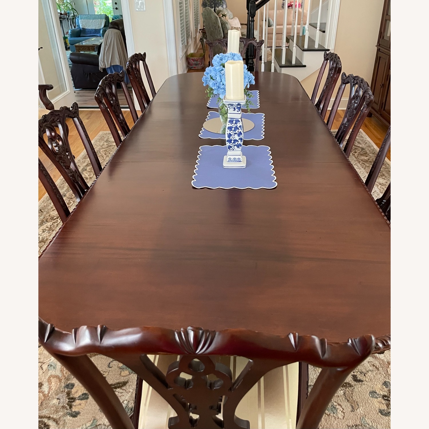 Maitland Smith Mahogany Chippendale Dining/Conference Room Set - image-2