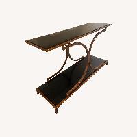 Bronze Granite Console Table and Mirror