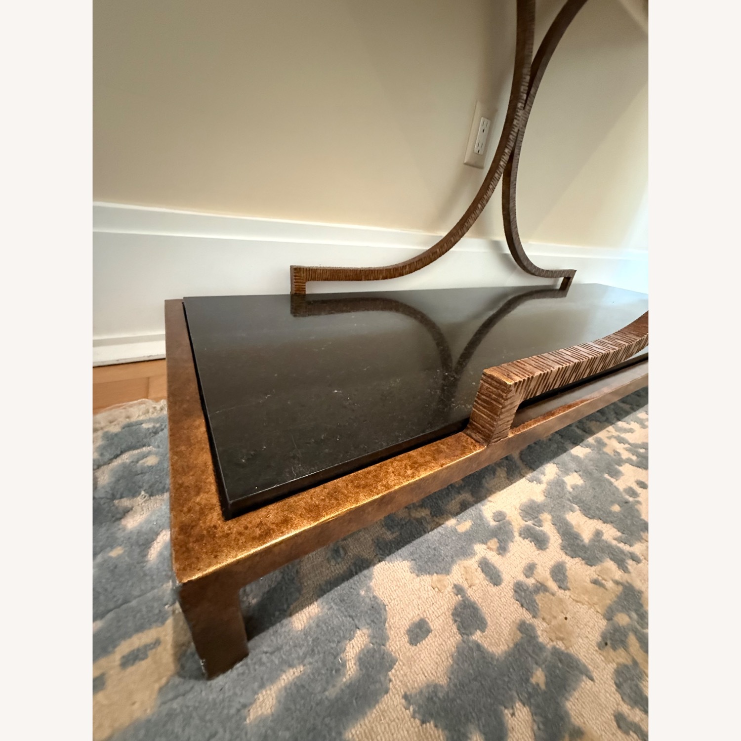 Bronze Granite Console Table and Mirror - image-4
