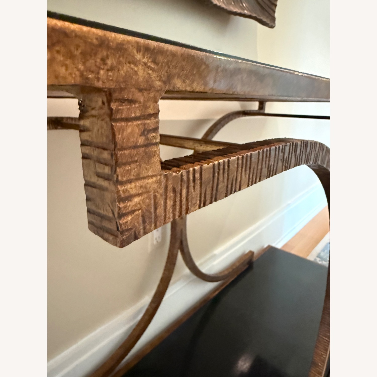 Bronze Granite Console Table and Mirror - image-3