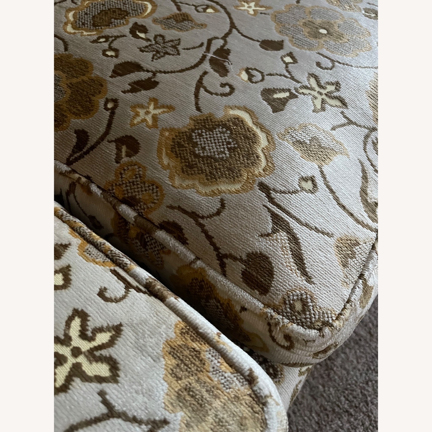Vintage Floral Velvet Sofa - image-7