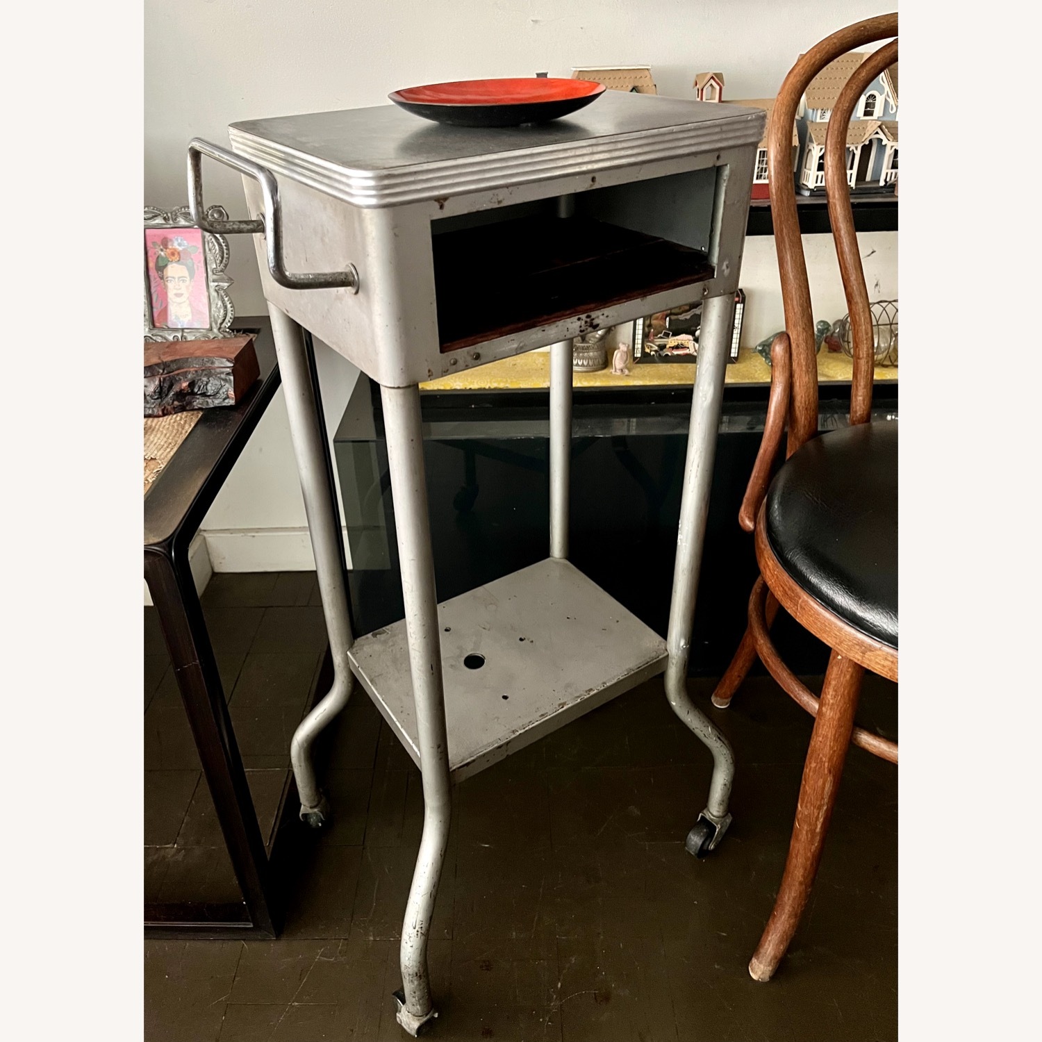Industrial Side Table Medical Salvage 1950s - image-4