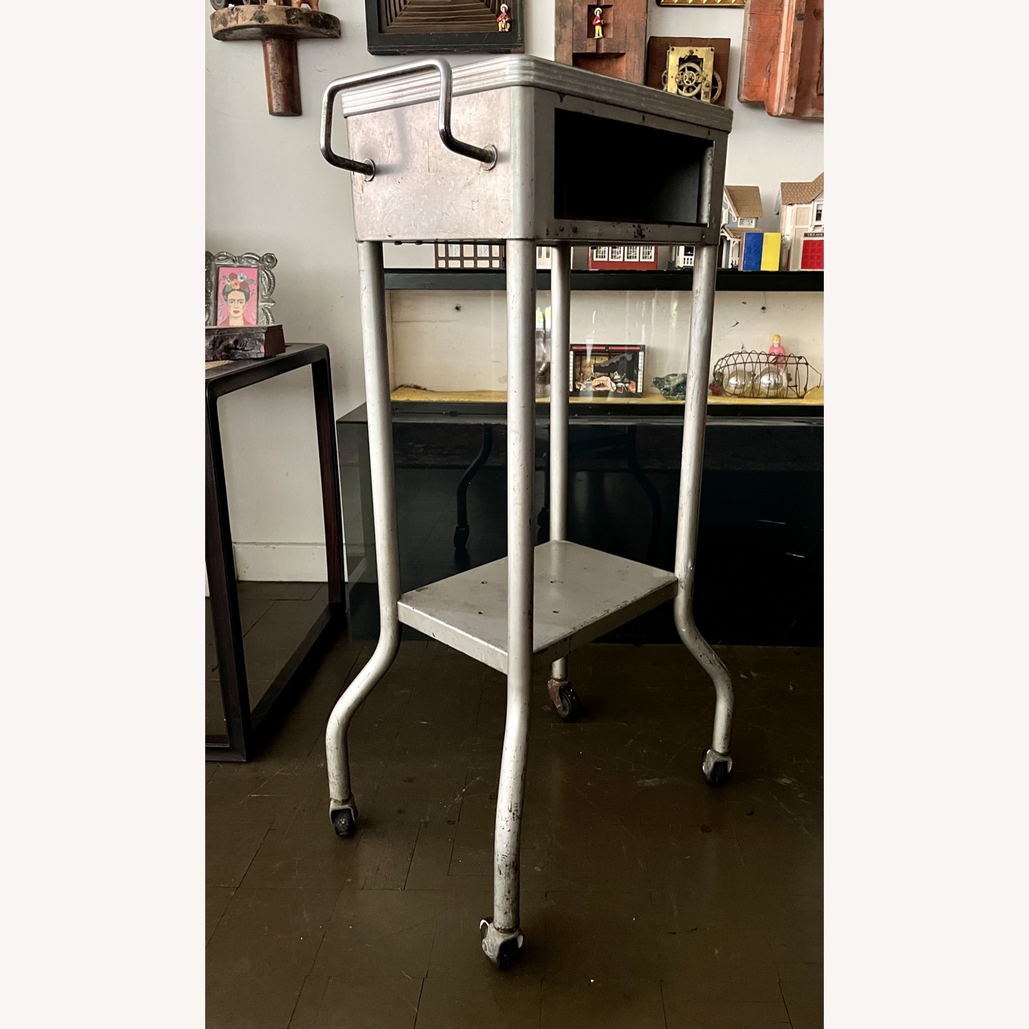 Industrial Side Table Medical Salvage 1950s - image-13