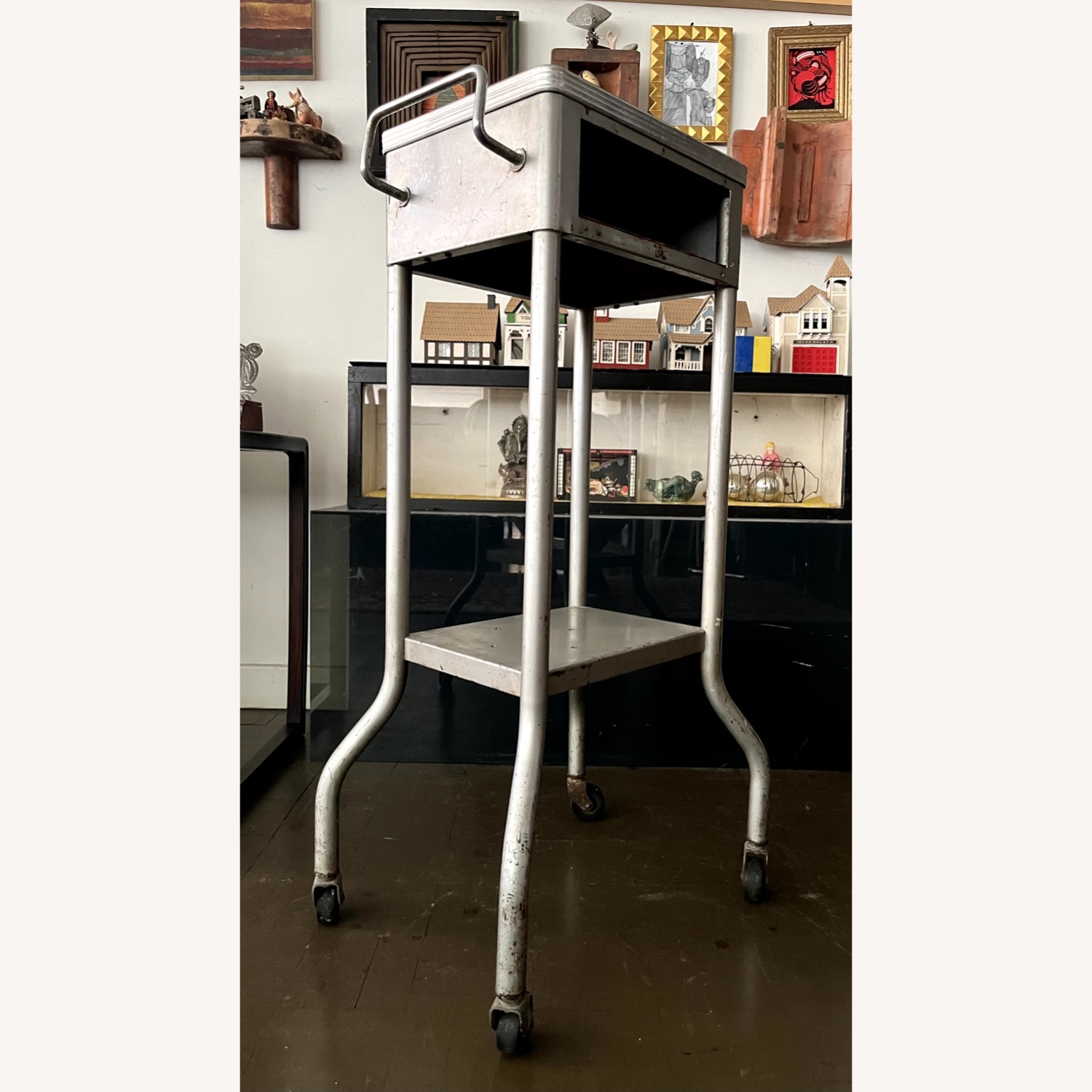 Industrial Side Table Medical Salvage 1950s - image-11