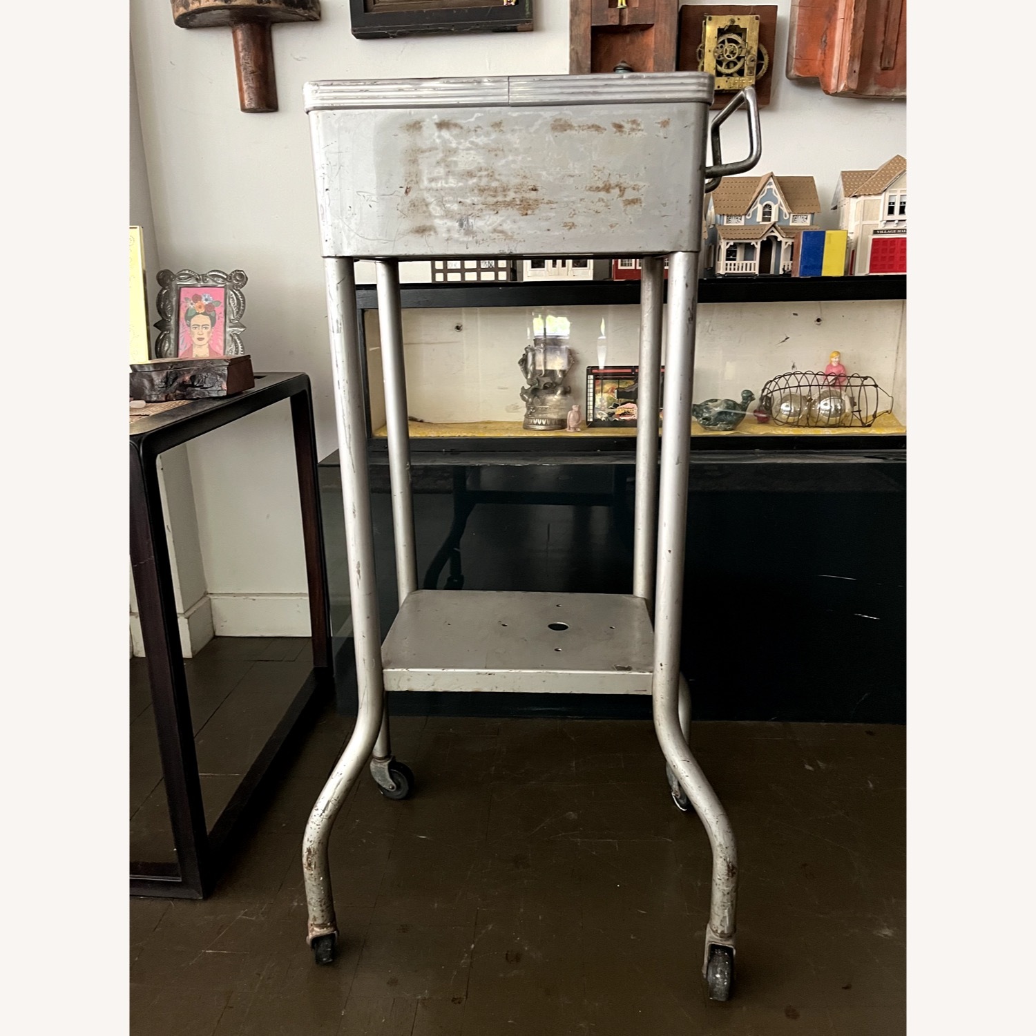 Industrial Side Table Medical Salvage 1950s - image-10