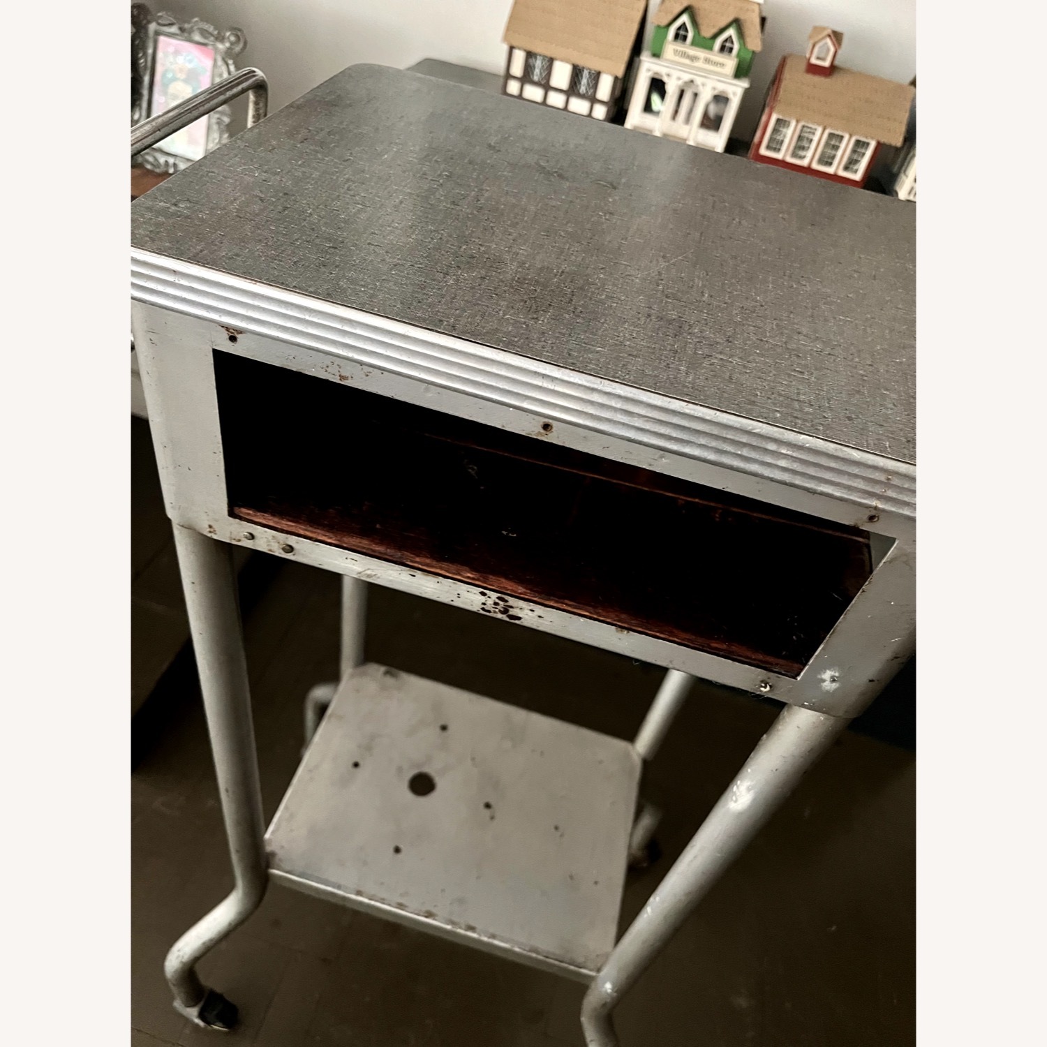 Industrial Side Table Medical Salvage 1950s - image-15