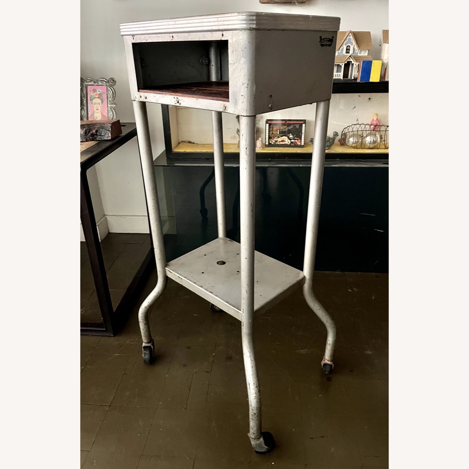 Industrial Side Table Medical Salvage 1950s - image-7