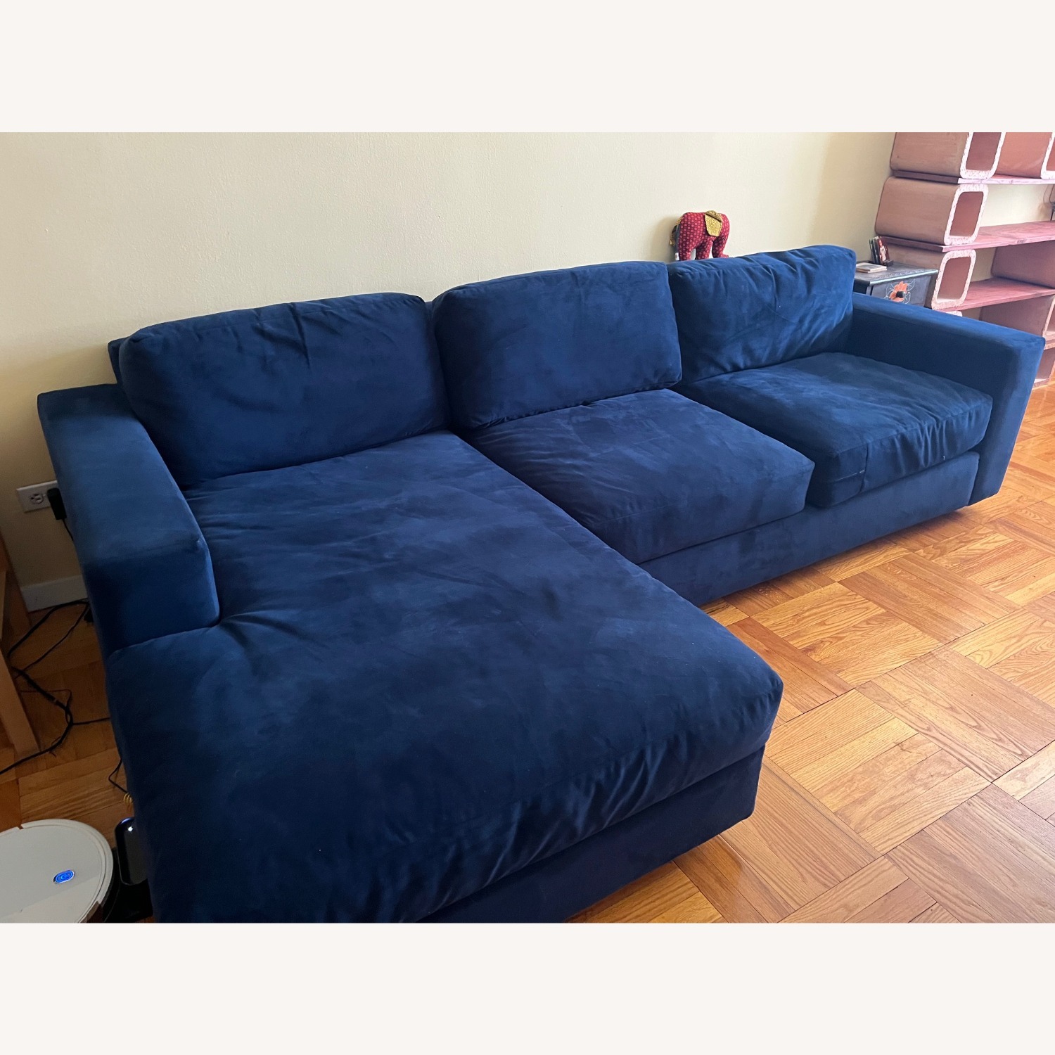 West Elm Dalton Midnight Blue 2-Piece Sectional - image-3