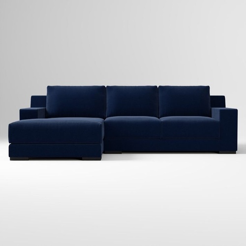 Used West Elm Dalton Midnight Blue 2-Piece Sectional for sale on AptDeco