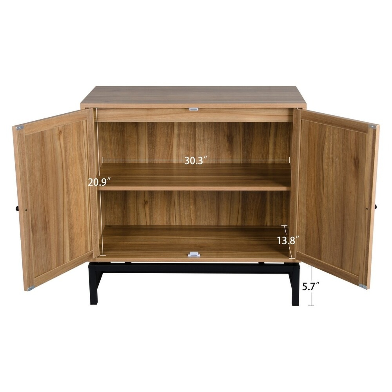Overstock Natural Rattan 2 Door Cabinet Accent Storage - image-4