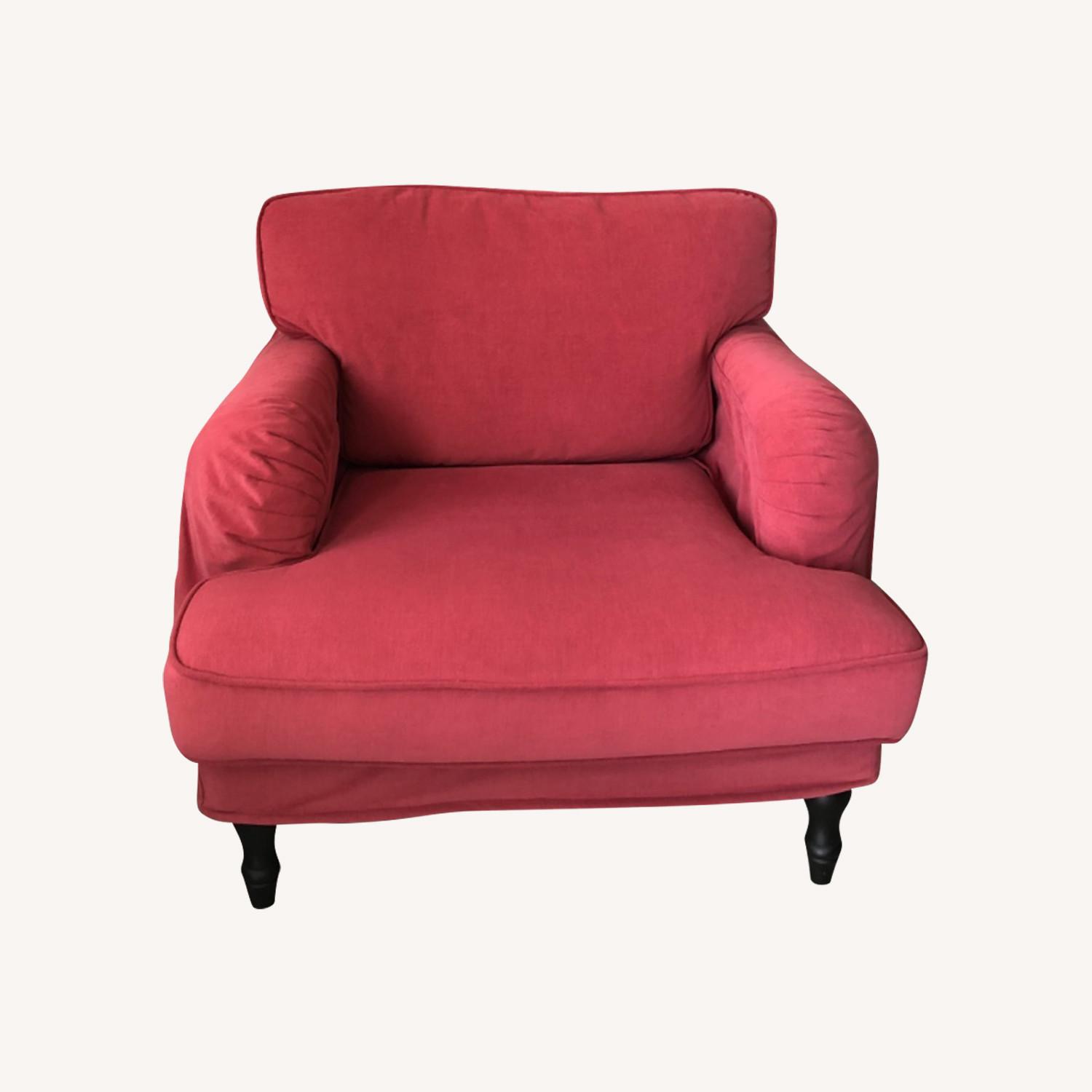 IKEA Stocksund Light Red Extra Wide and Deep Armchair - image-0