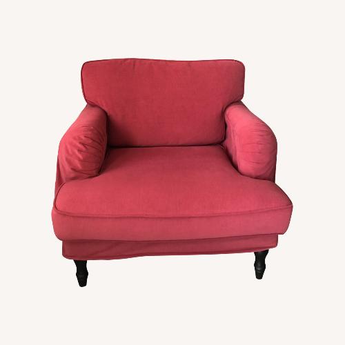 Used IKEA Stocksund Light Red Extra Wide and Deep Armchair for sale on AptDeco