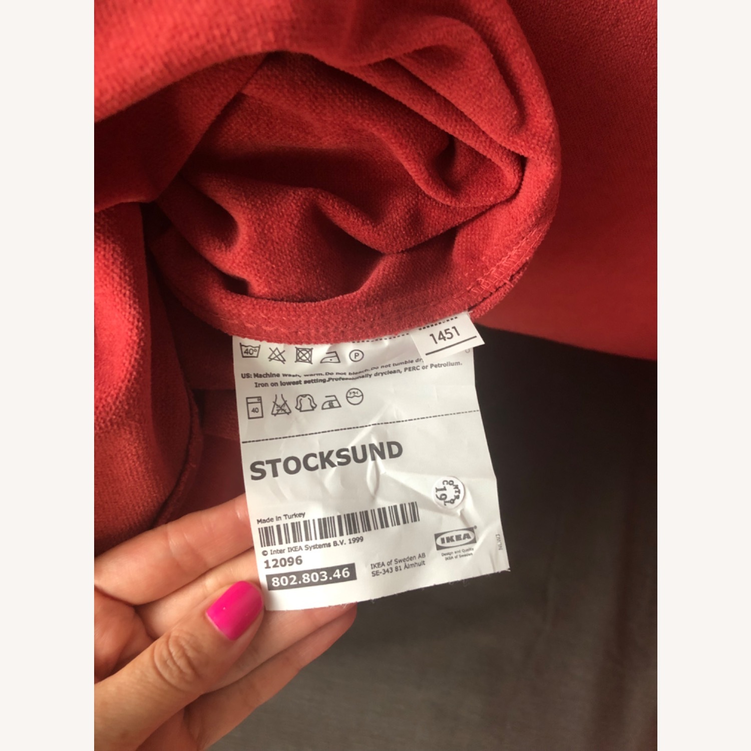 IKEA Stocksund Light Red Extra Wide and Deep Armchair - image-8