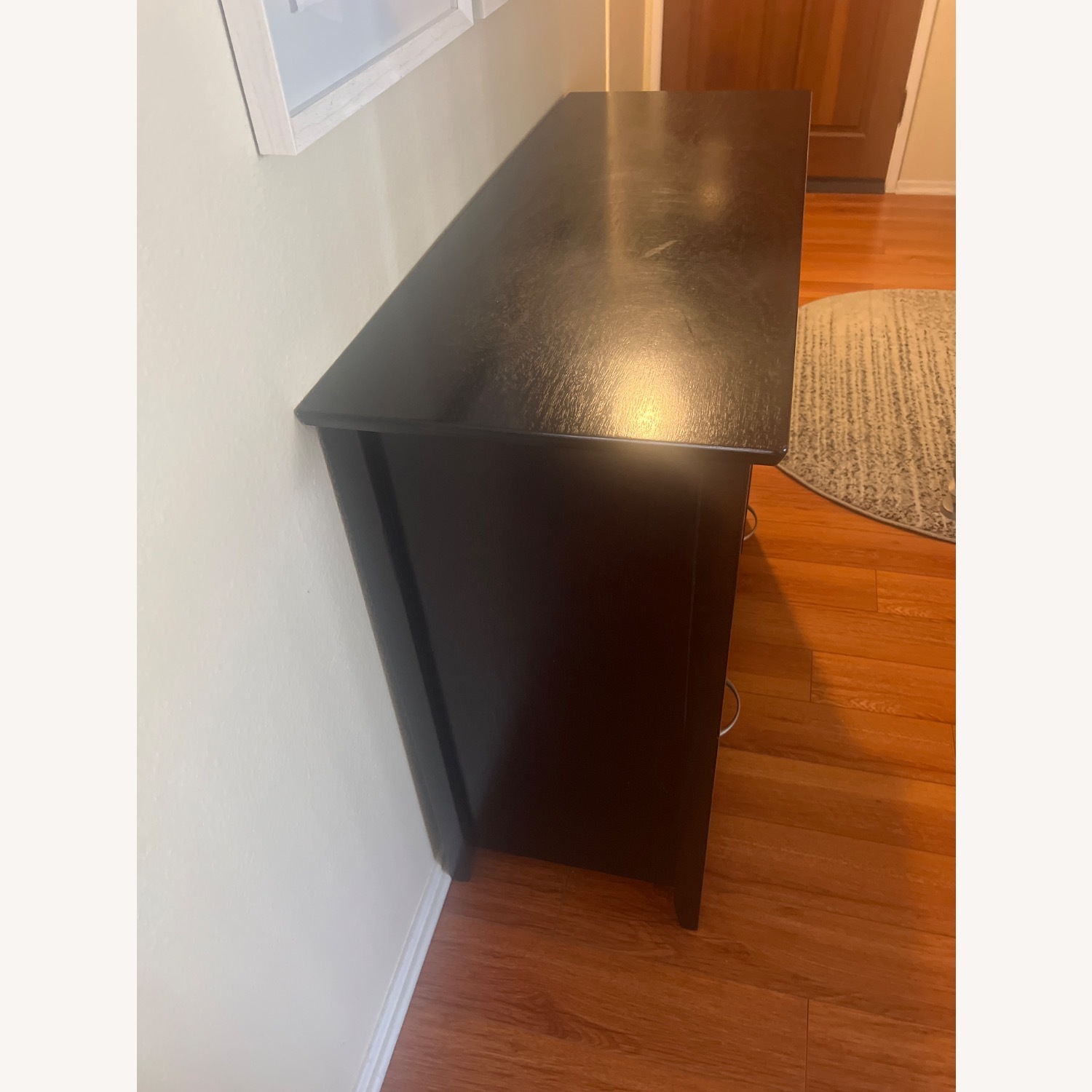 Dark Brown Wood Bar Storage Unit - image-2