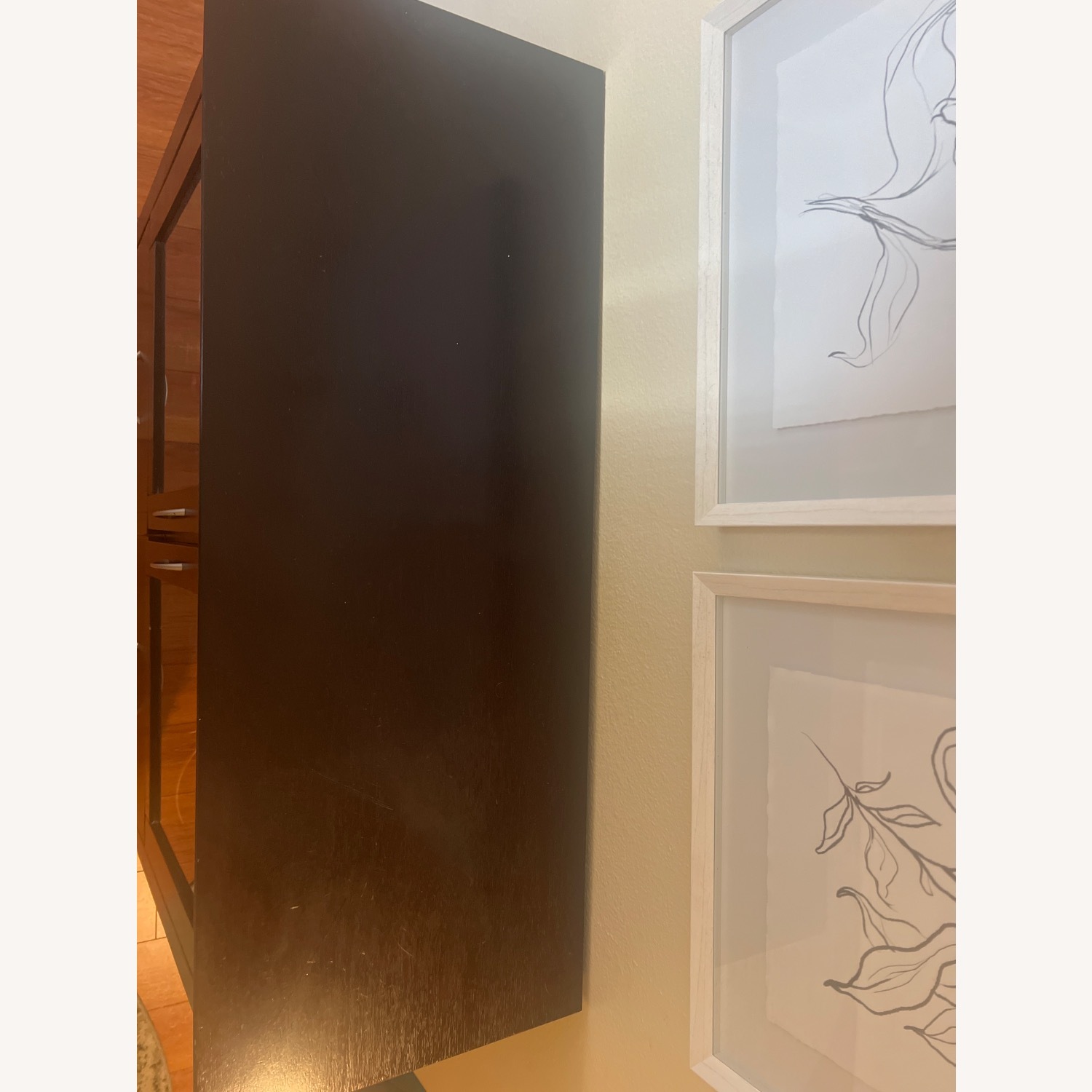 Dark Brown Wood Bar Storage Unit - image-3