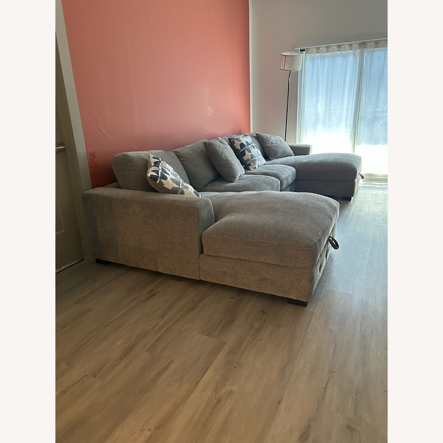 Playground Gray 148'' 3 Piece Dual Chaise Sectional  - image-2