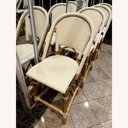 Used Serena & Lily Riviera Rattan Counter Stools for sale on AptDeco