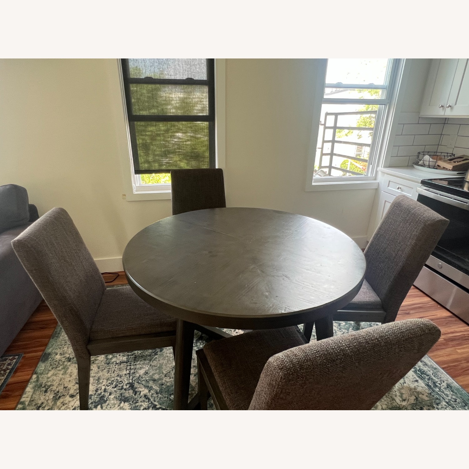 Raymour & Flanigan Modern Dining Table & Chairs - image-1
