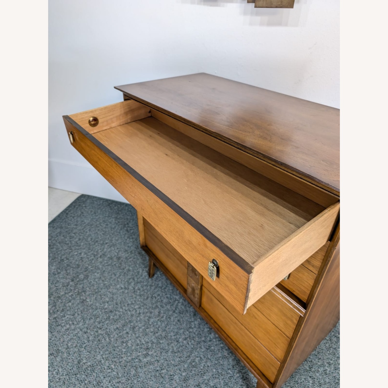 MCM Bassett Mayan 6 Drawer Walnut Highboy - image-7