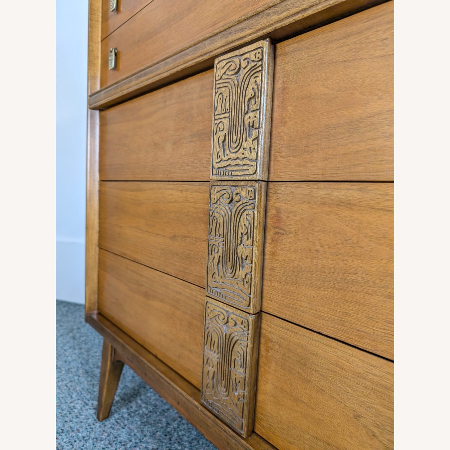 MCM Bassett Mayan 6 Drawer Walnut Highboy - image-10