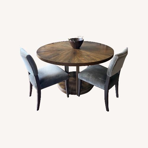 Used 54in Caracole Gather Round Dining Table in oak for sale on AptDeco