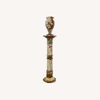 Vintage Onyx Pedestal and Vase