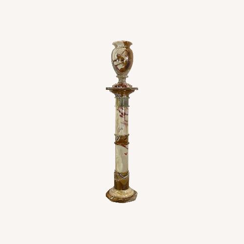 Used Vintage Onyx Pedestal and Vase for sale on AptDeco