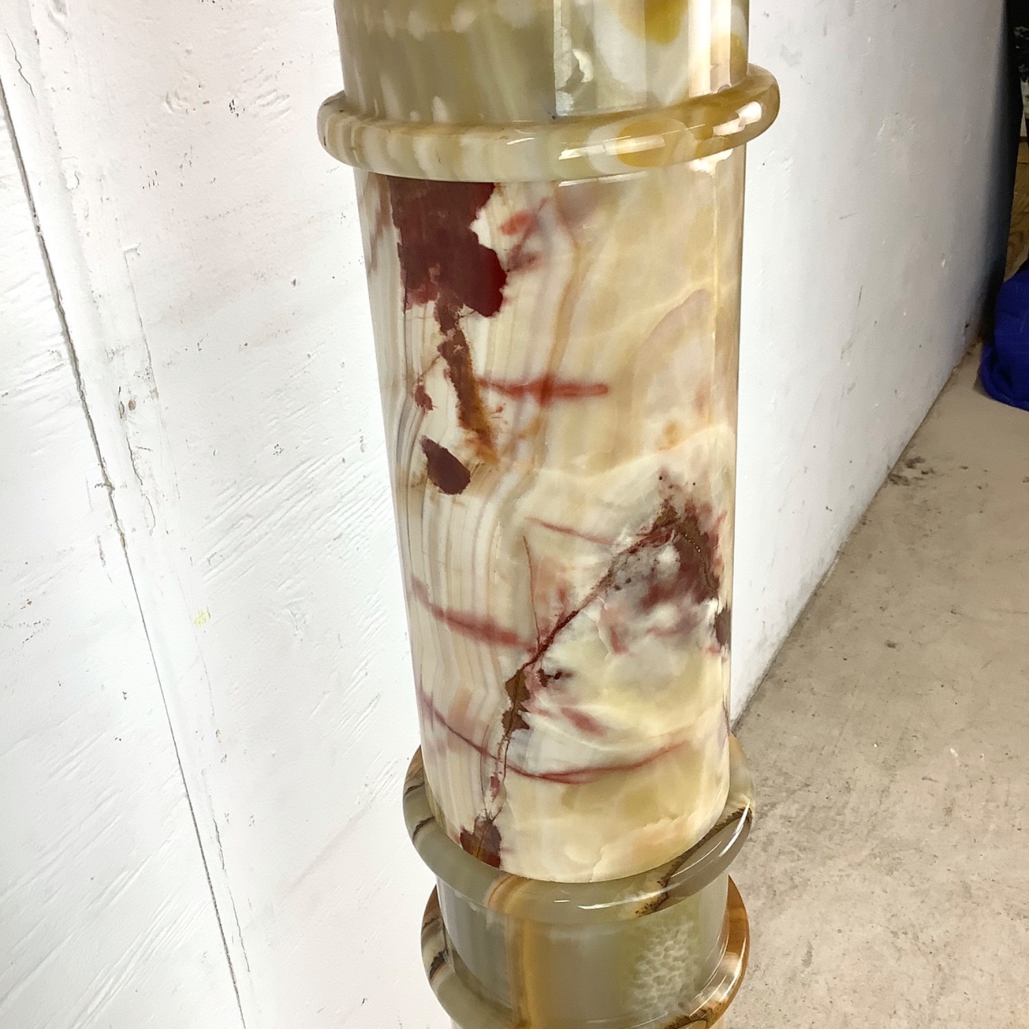 Vintage Onyx Pedestal and Vase - image-13