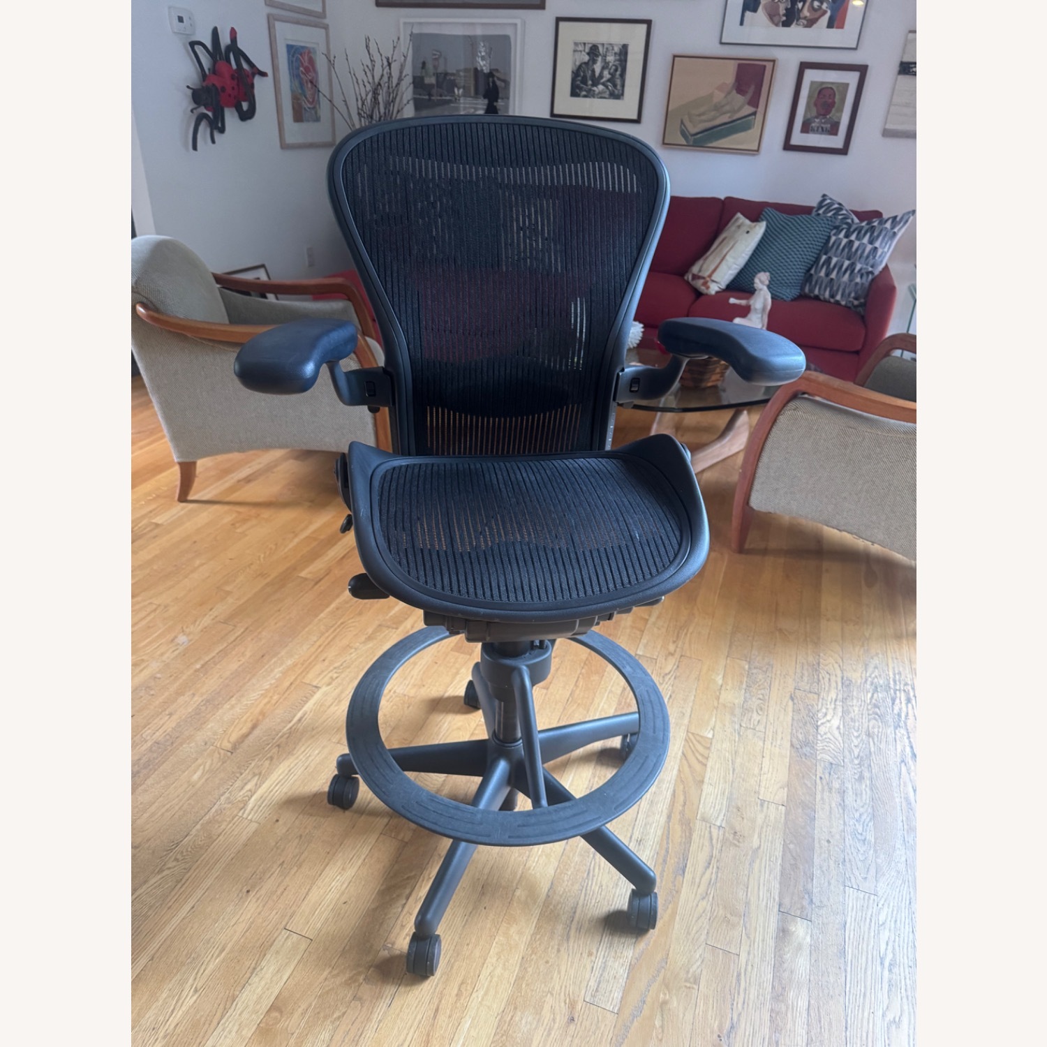 Herman Miller Aeron Stool Bar Height - image-1