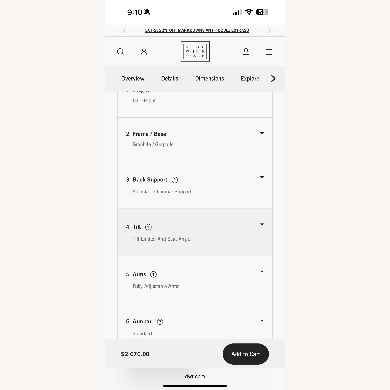 Herman Miller Aeron Stool Bar Height - image-7