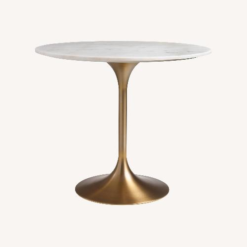 Used World Market Leilani  Marble Tulip Dining Table for sale on AptDeco
