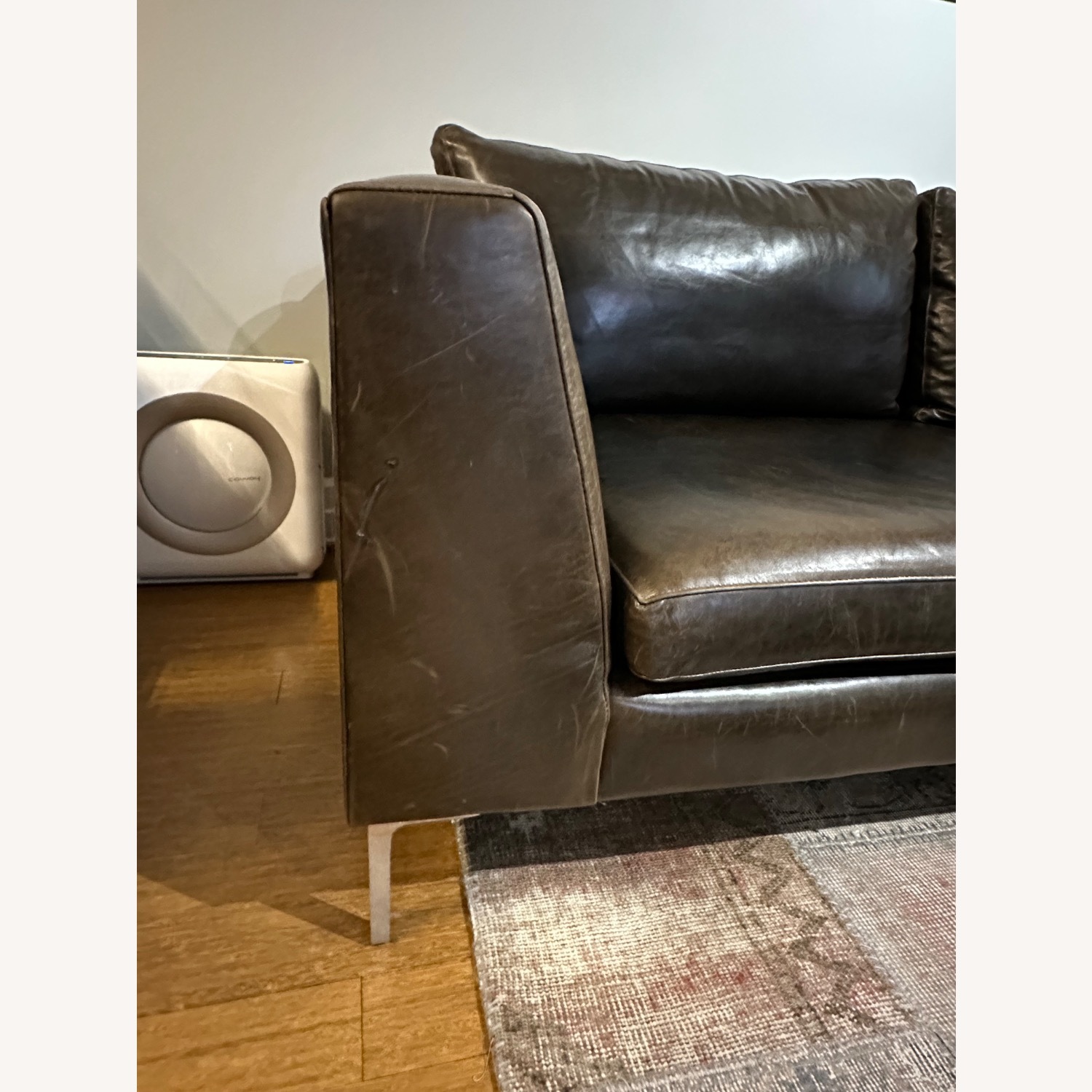 ABC Home 2-Piece Leather Sectional w Chaise - image-3