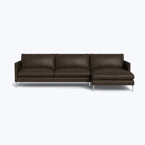 Used ABC Home 2-Piece Leather Sectional w Chaise for sale on AptDeco