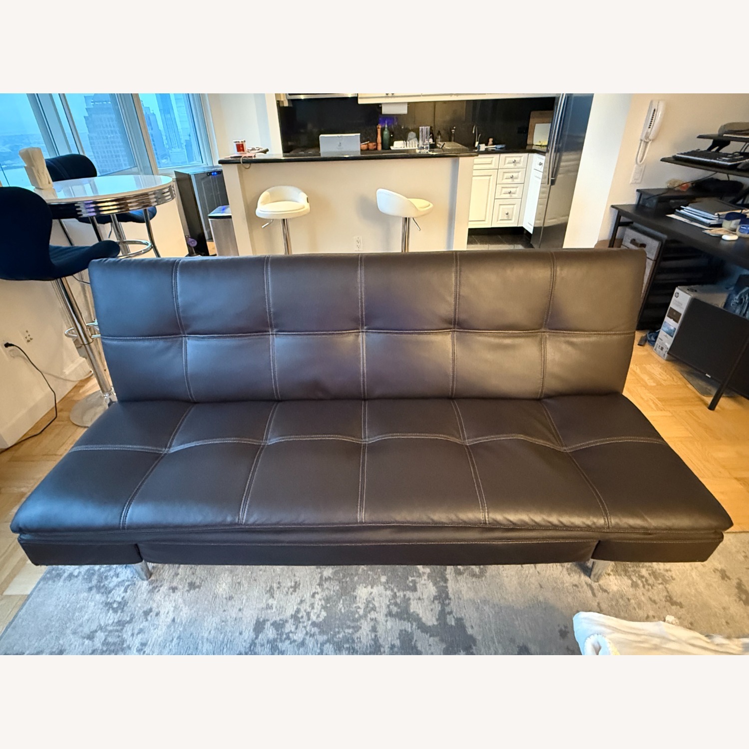 Costsco Russel Beautyrest Bonded Leather Euro Lounger - image-3