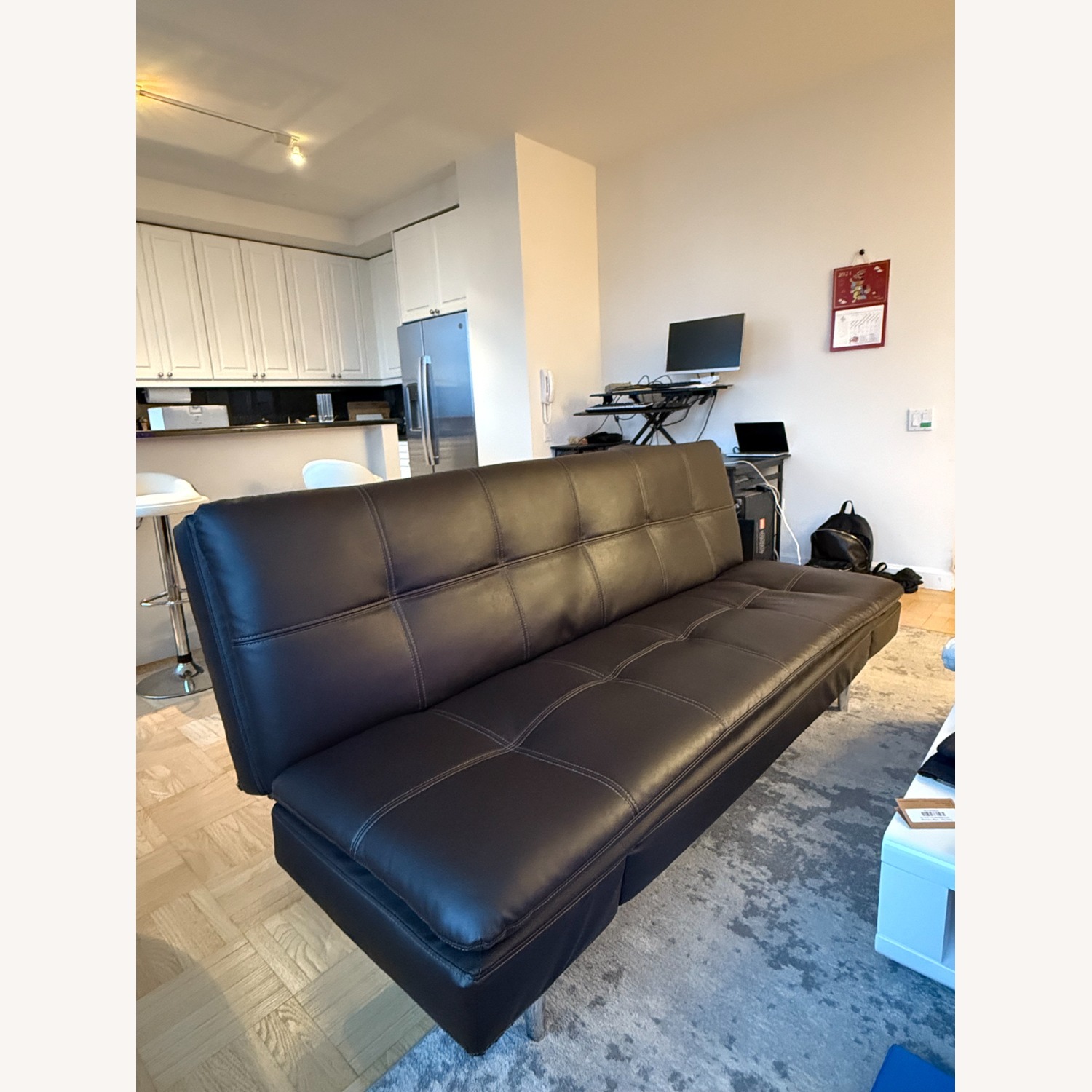 Costsco Russel Beautyrest Bonded Leather Euro Lounger - image-1