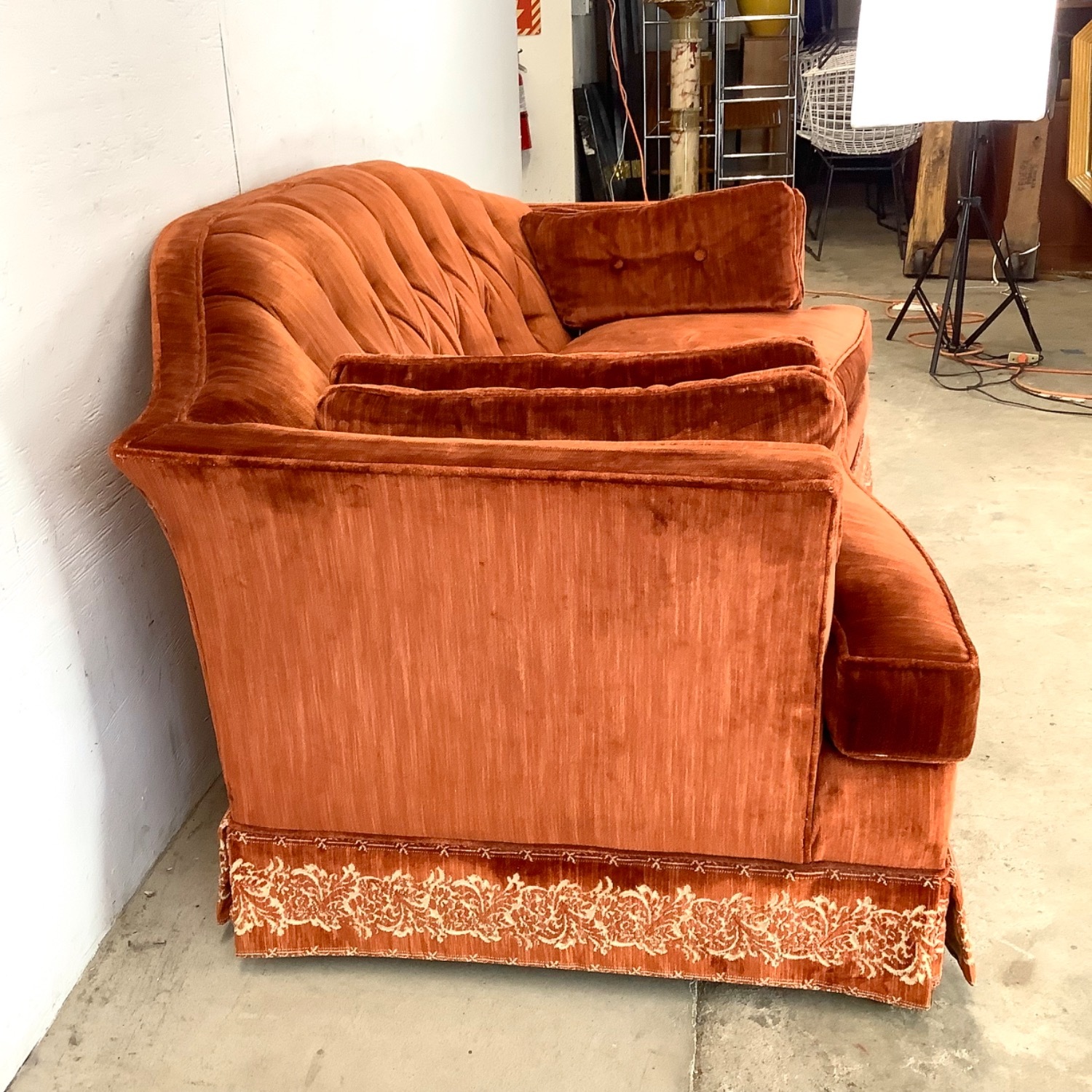 Mid-Century Tufted Two Seat Sofa or Loveseat - image-5