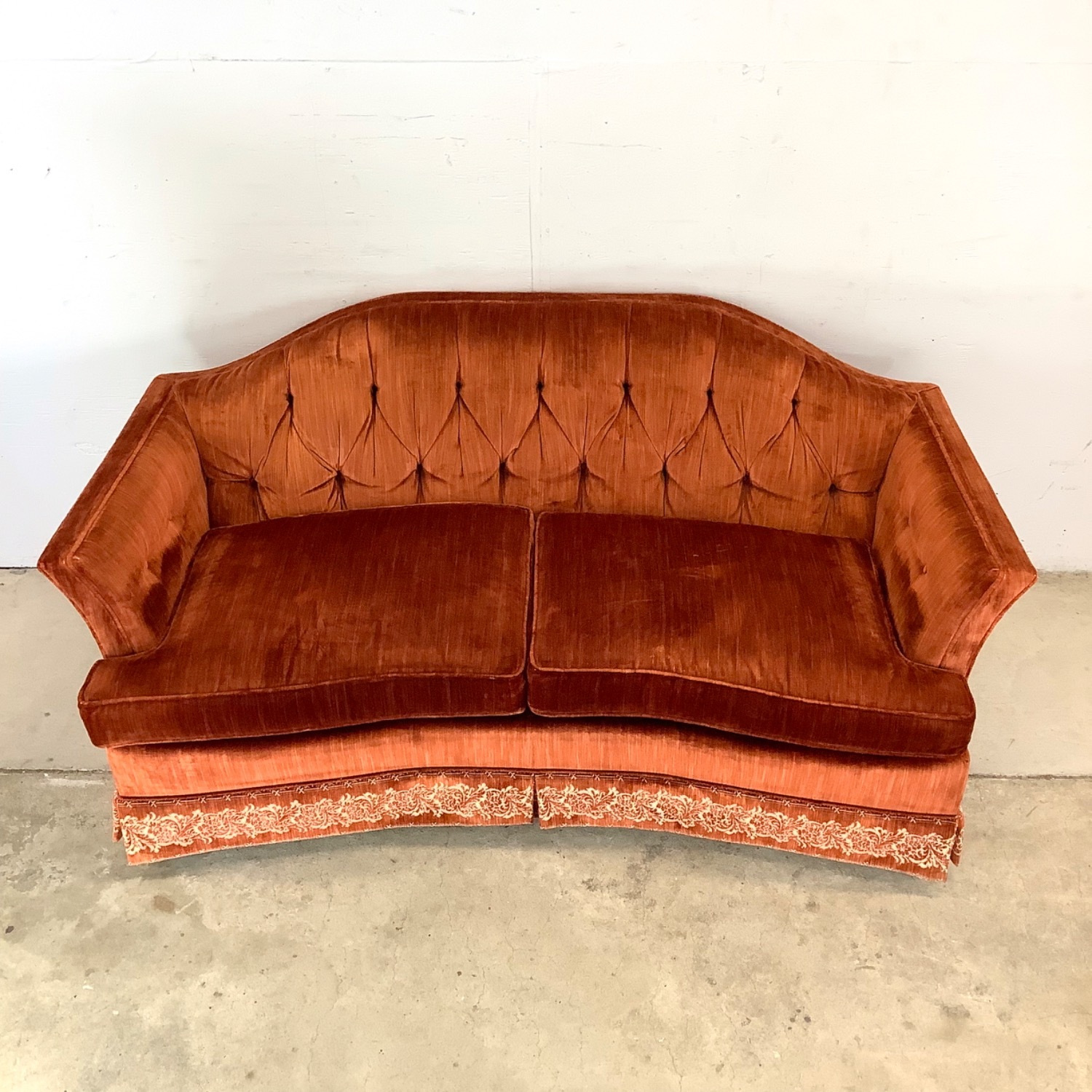 Mid-Century Tufted Two Seat Sofa or Loveseat - image-8