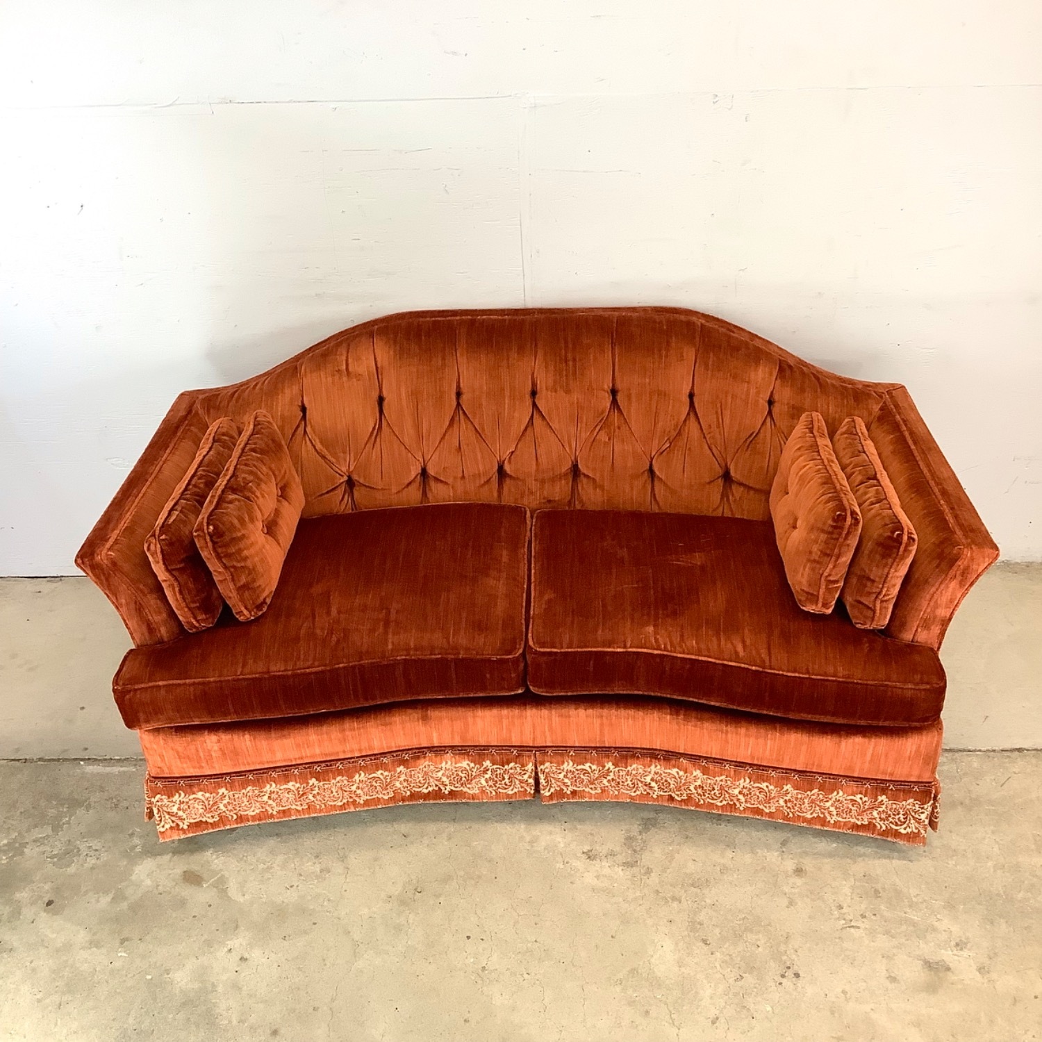 Mid-Century Tufted Two Seat Sofa or Loveseat - image-2
