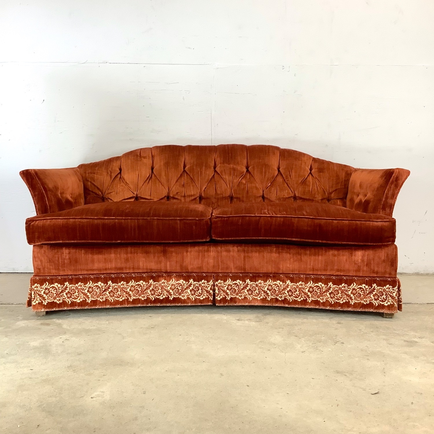 Mid-Century Tufted Two Seat Sofa or Loveseat - image-9