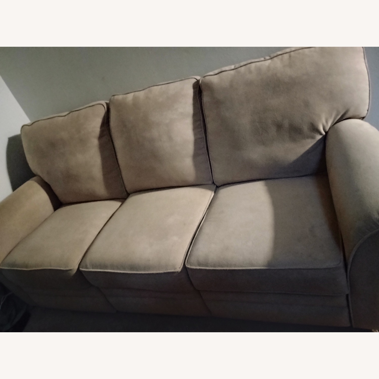 3 Seat Tan Brown Sofa - image-3
