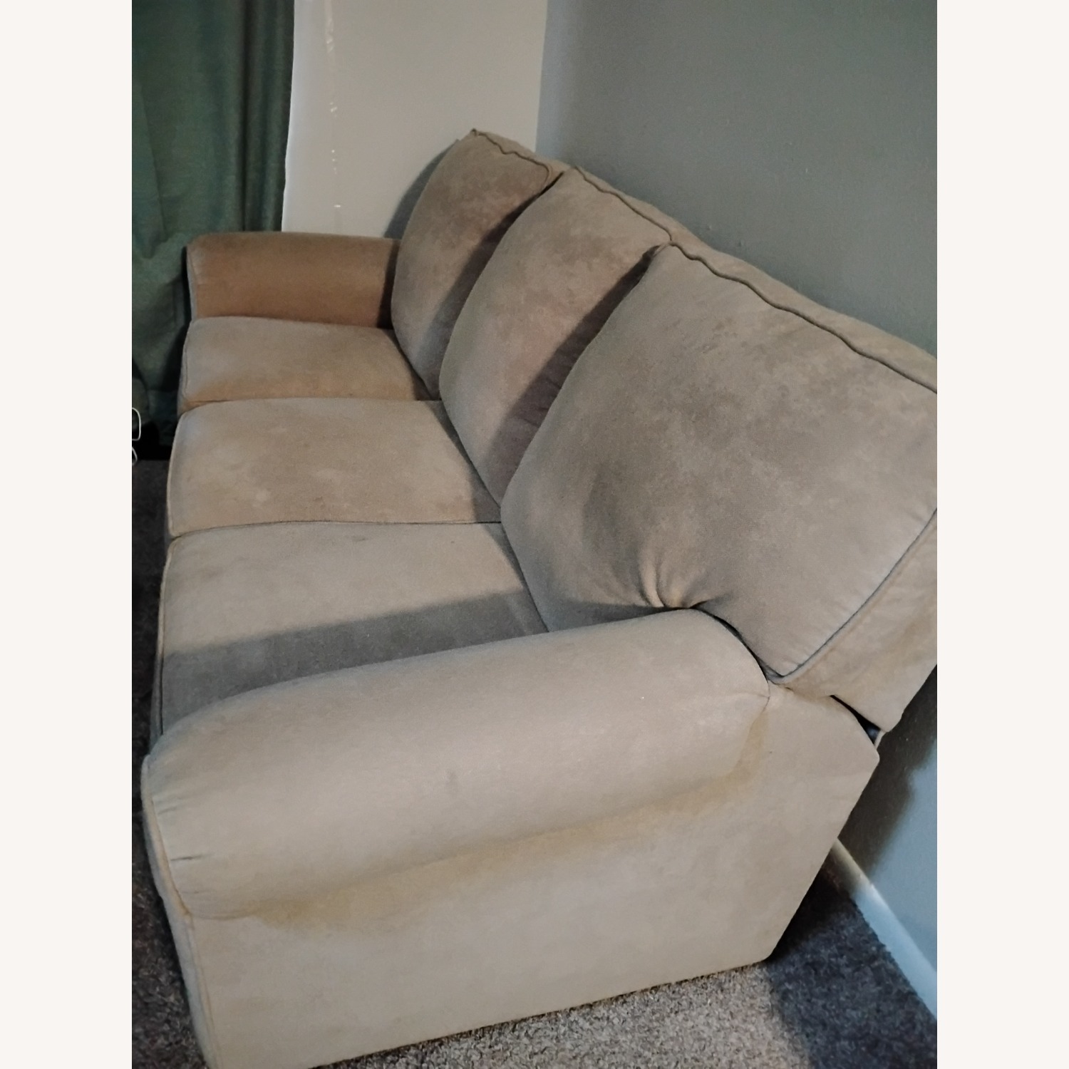 3 Seat Tan Brown Sofa - image-2