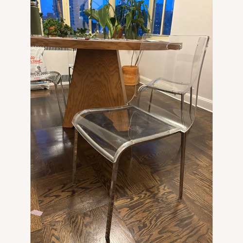 Used Vintage Style Clear Acrylic & Chrome Kitchen Chair for sale on AptDeco