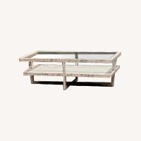White Farmhouse Coffee Table Set