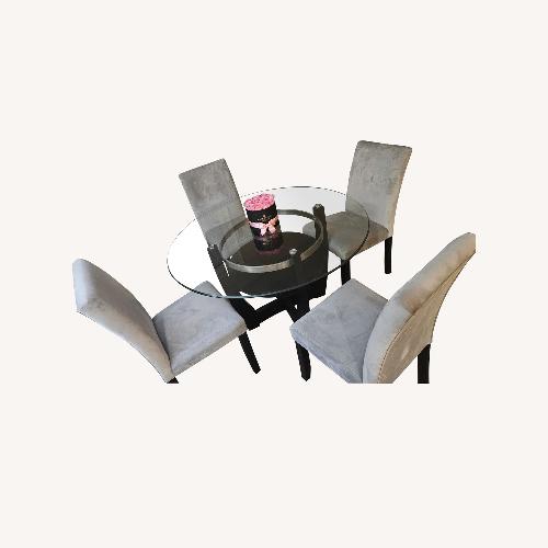 Used Value City Grey Dining Set for sale on AptDeco