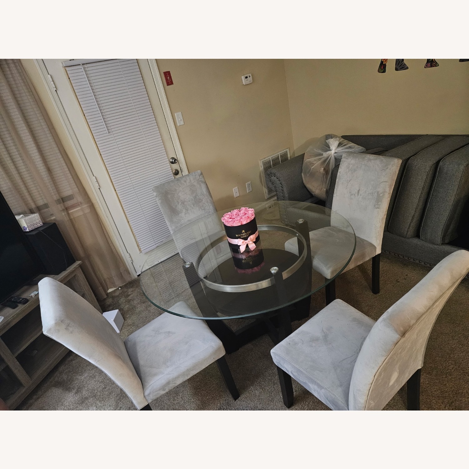 Value City Grey Dining Set - image-1