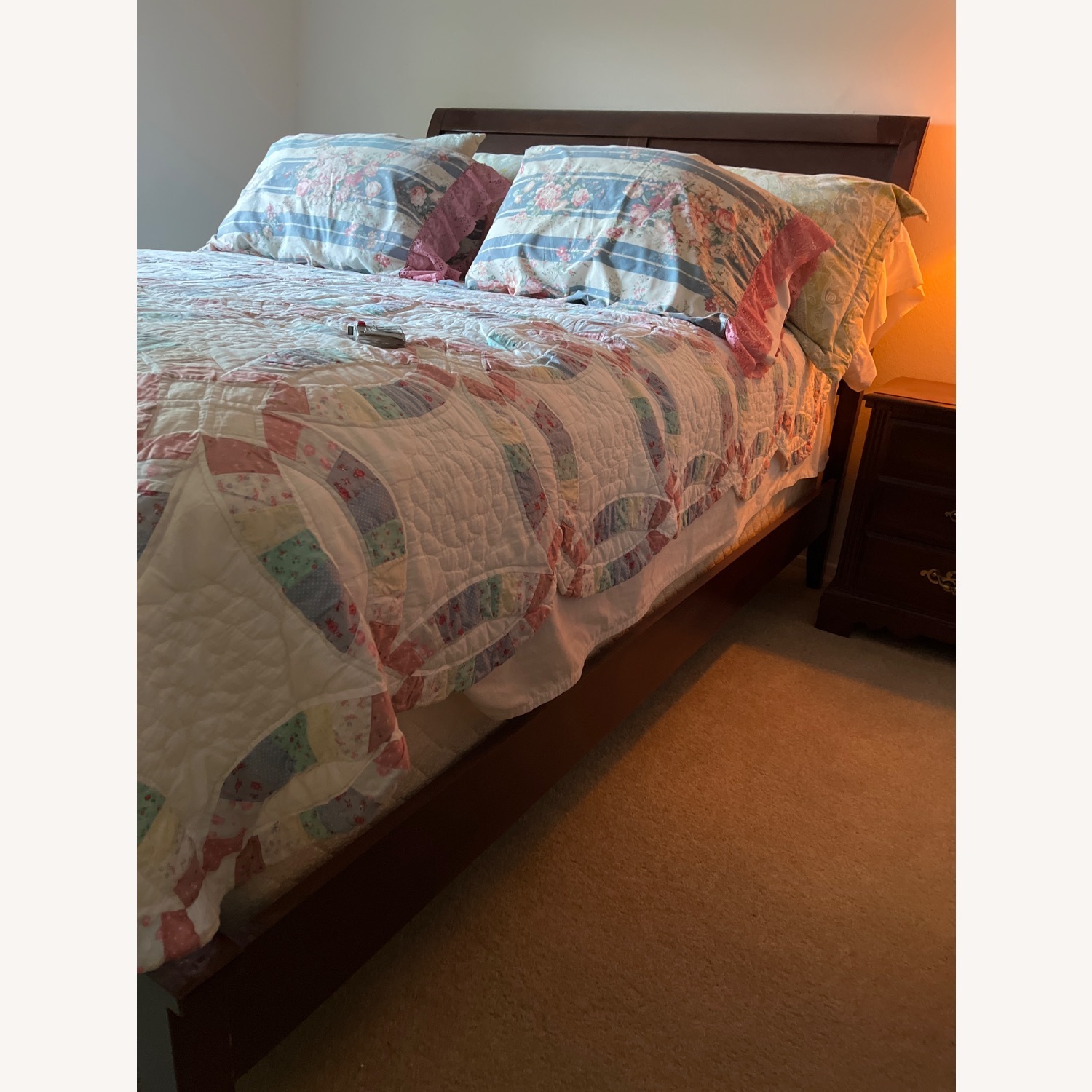 Solid Wood Headboard Bed - image-3