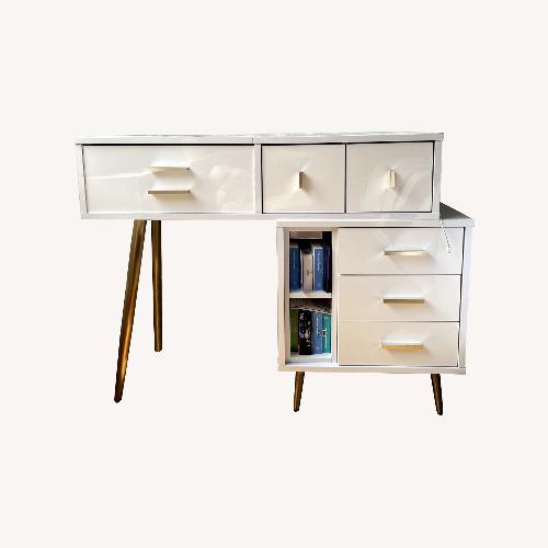 Used Wayfair White Vanity with Mirror for sale on AptDeco
